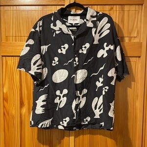 Men’s Frame Brand Black and White Patterned Button Down